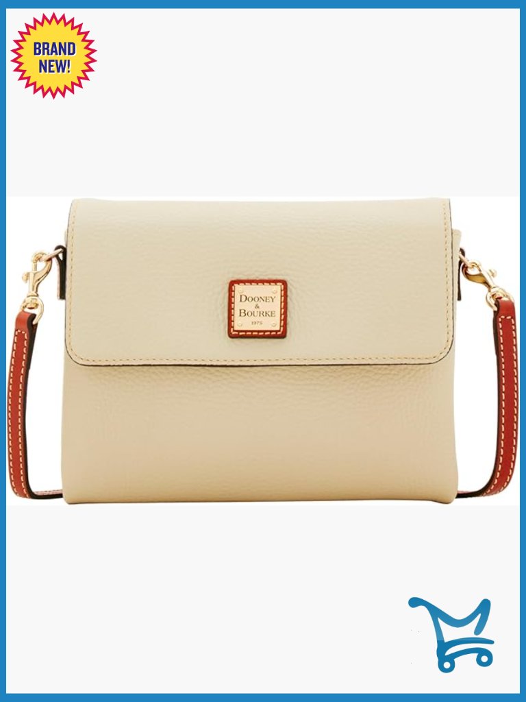 Leather Crossbody Bag With Multiple Compartments, Casual Style